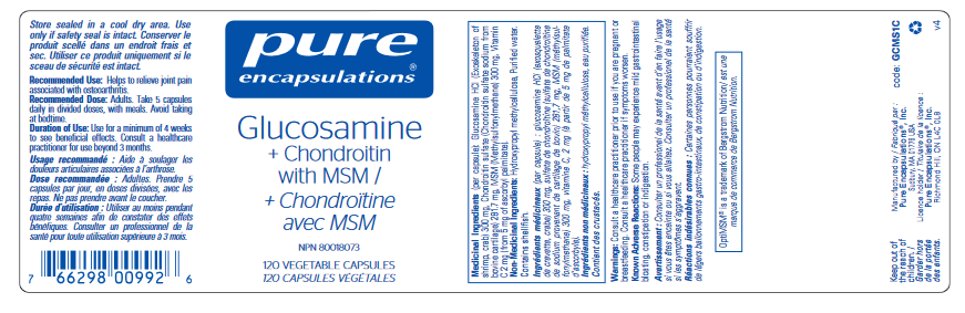 Glucosamine + Chondroitin avec MSM